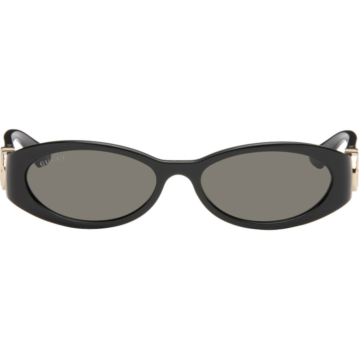 Photo: Gucci Black Oval Frame Sunglasses
