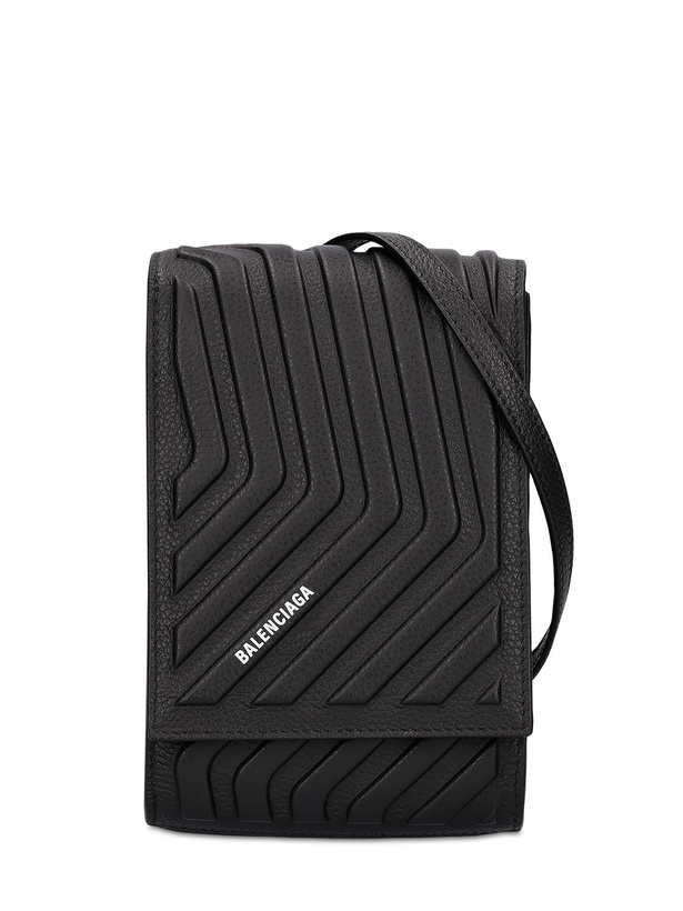 Photo: BALENCIAGA - Car Leather Phone Holder W/ Strap