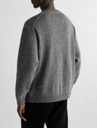 ATON - Oversized Wool Cardigan - Gray