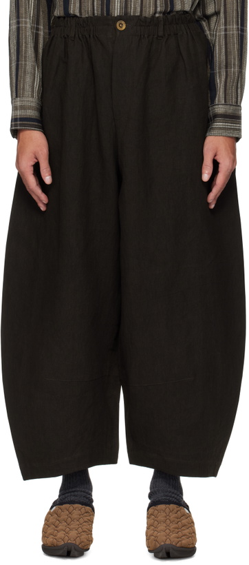 Photo: Aviva Jifei Xue Brown Cocoon Trousers