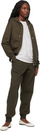 AMI Paris Brown Ami de Coeur Zipped Hoodie