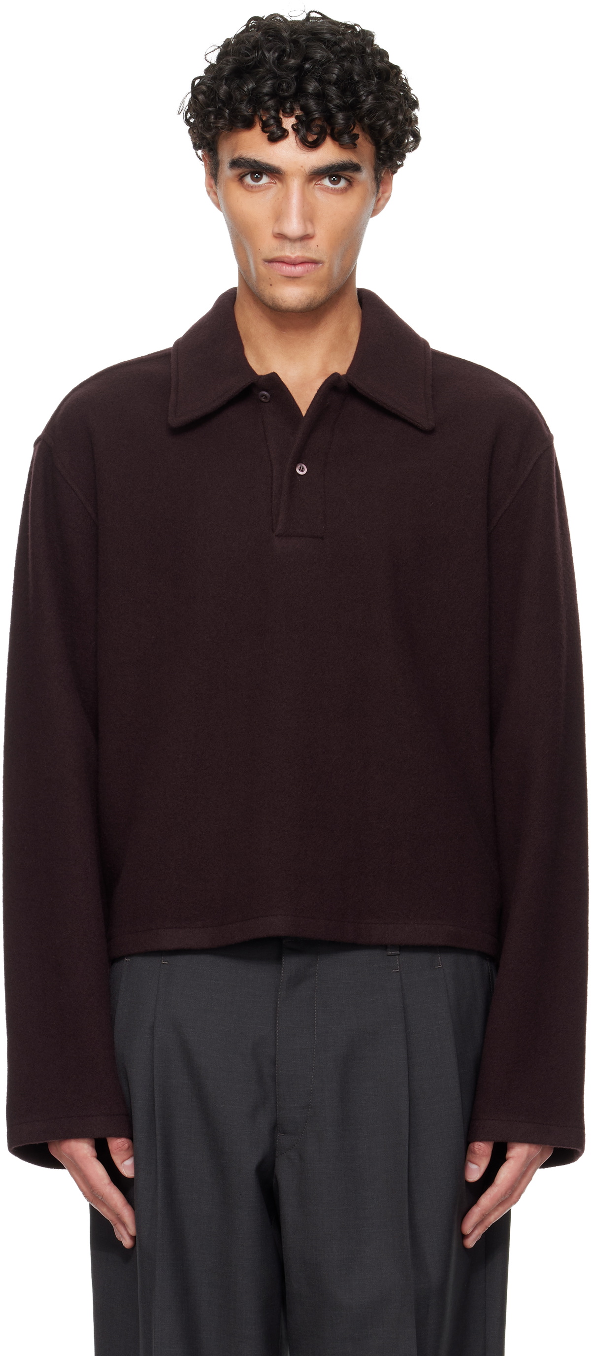 Rier Burgundy Fleece Polo