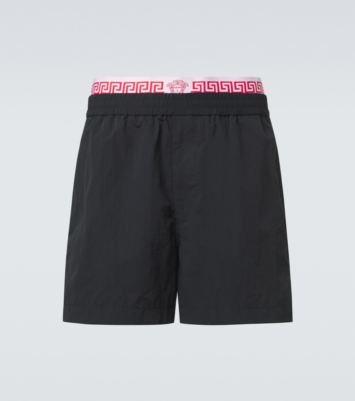 Versace Layered waistband shorts