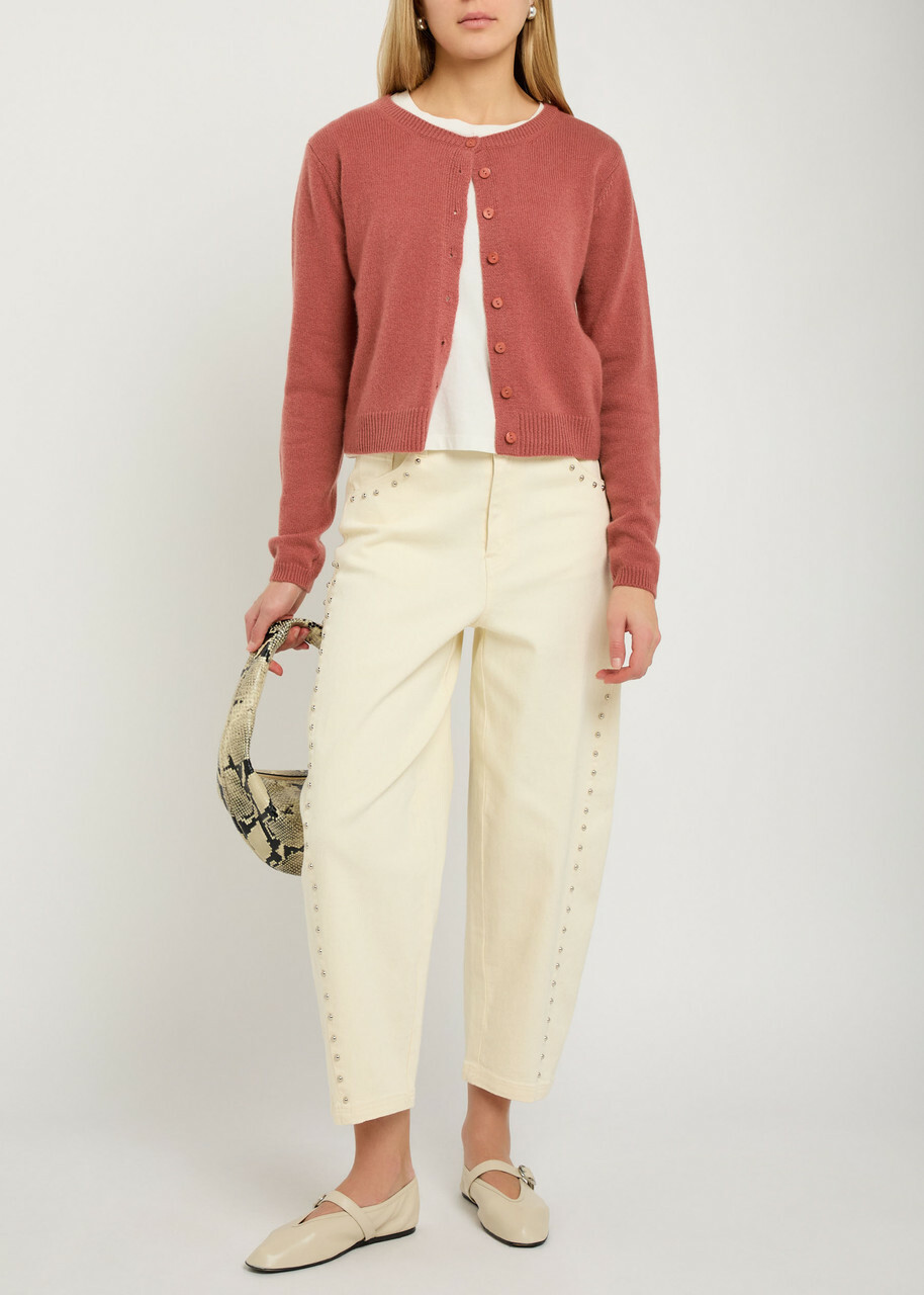 Reformation Clara Cashmere Cardigan Red