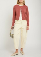 Reformation Clara Cashmere Cardigan Red