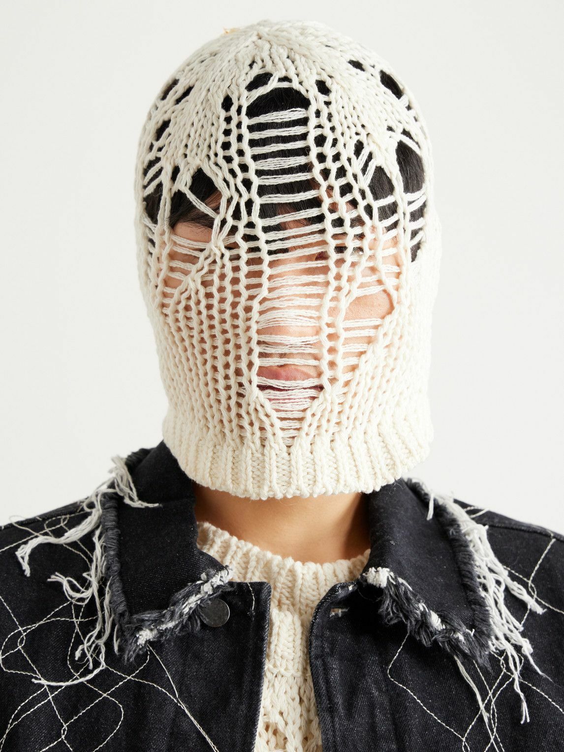 AIREI - Distressed Recycled-Cashmere and Wool-Blend Beanie