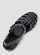 Double G Jelly Sandals in Black
