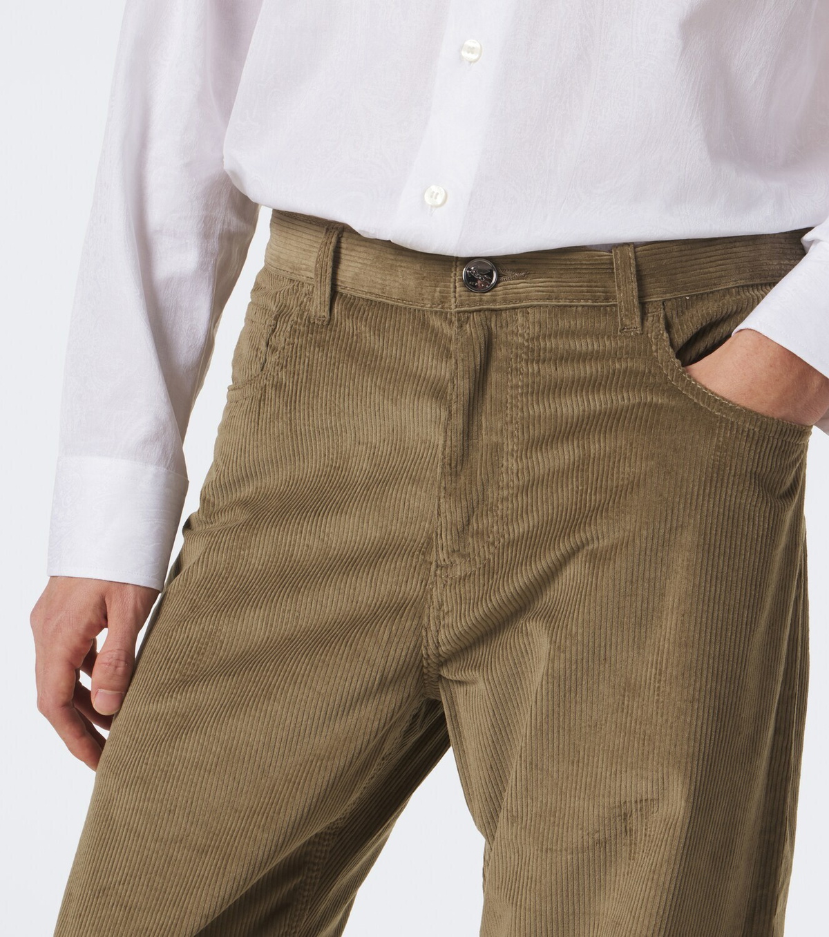Etro Cotton corduroy straight pants