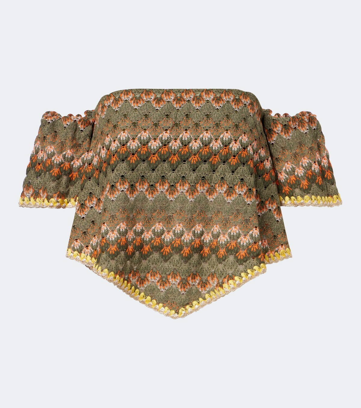 La DoubleJ Sand Dollar embroidered cotton-blend top