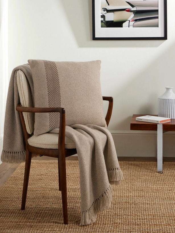 Photo: Loro Piana - Nanga Leather-Trimmed Cashmere Pillow