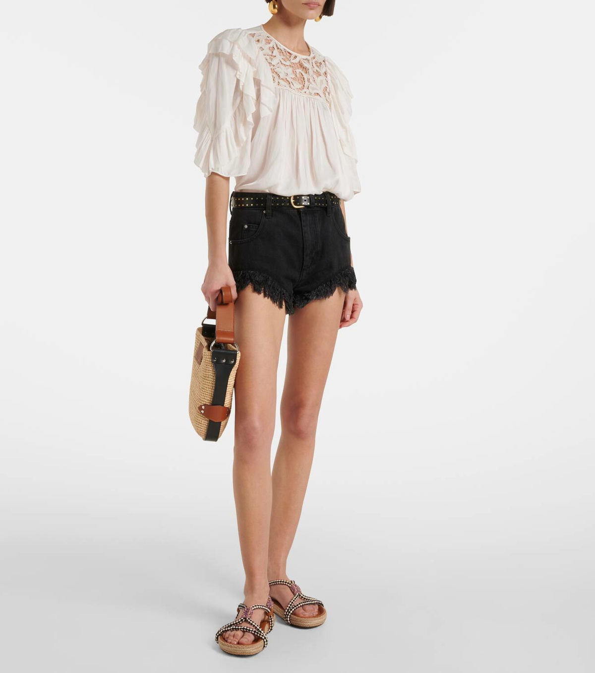 Isabel Marant Waltee leather-trimmed espadrilles