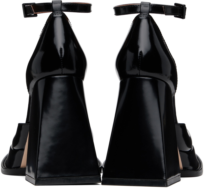 SHUSHU/TONG Black Round Toe Strap Heel Shushu/Tong