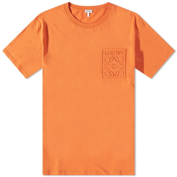 Photo: Loewe Men's Debossed Anagram T-Shirt in Orange