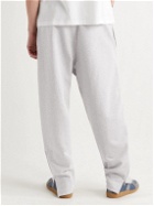 Maison Margiela - Logo-Print Mélange Loopback Cotton-Jersey Sweatpants - Gray