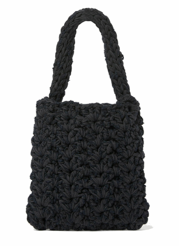 Photo: Marco Rambaldi - Knit Shoulder Bag in Black