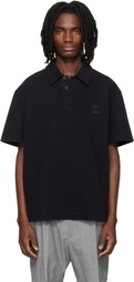 WOOYOUNGMI Black Back Logo Polo