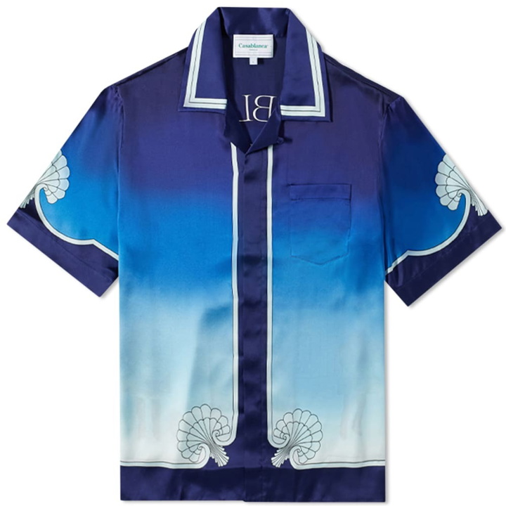 Photo: Casablanca Men's Place Vendome Short Sleeve Shirt in Blue