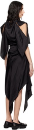 Kiko Kostadinov Black Fornax Draped Midi Dress