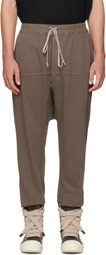Rick Owens DRKSHDW Brown Tower Prisoner Drawstring Sweatpants
