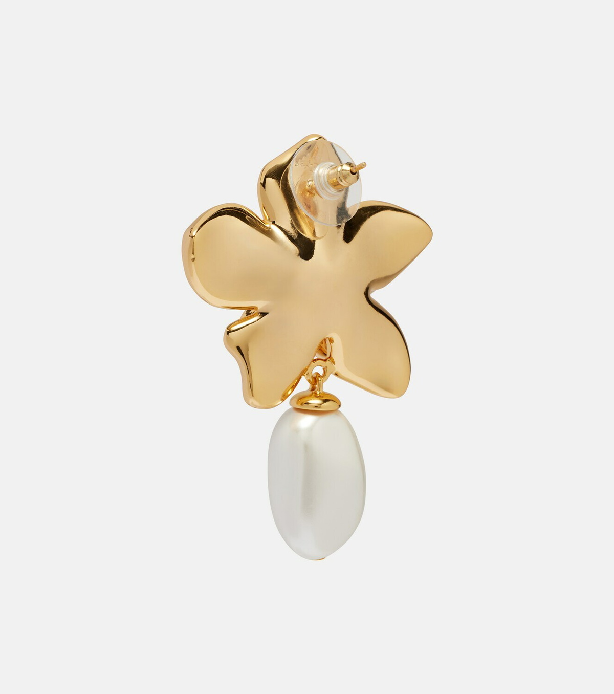 Self-Portrait Flower embellished drop earrings