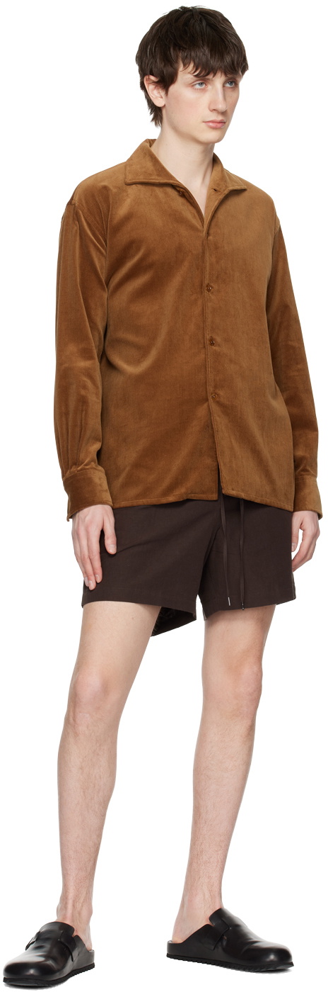 AURALEE FINX MOLESKIN WIDE SHORTS-