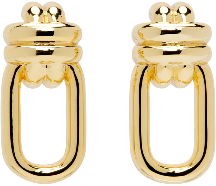 Photo: ANINE BING Gold Signature Link Double Cross Earrings