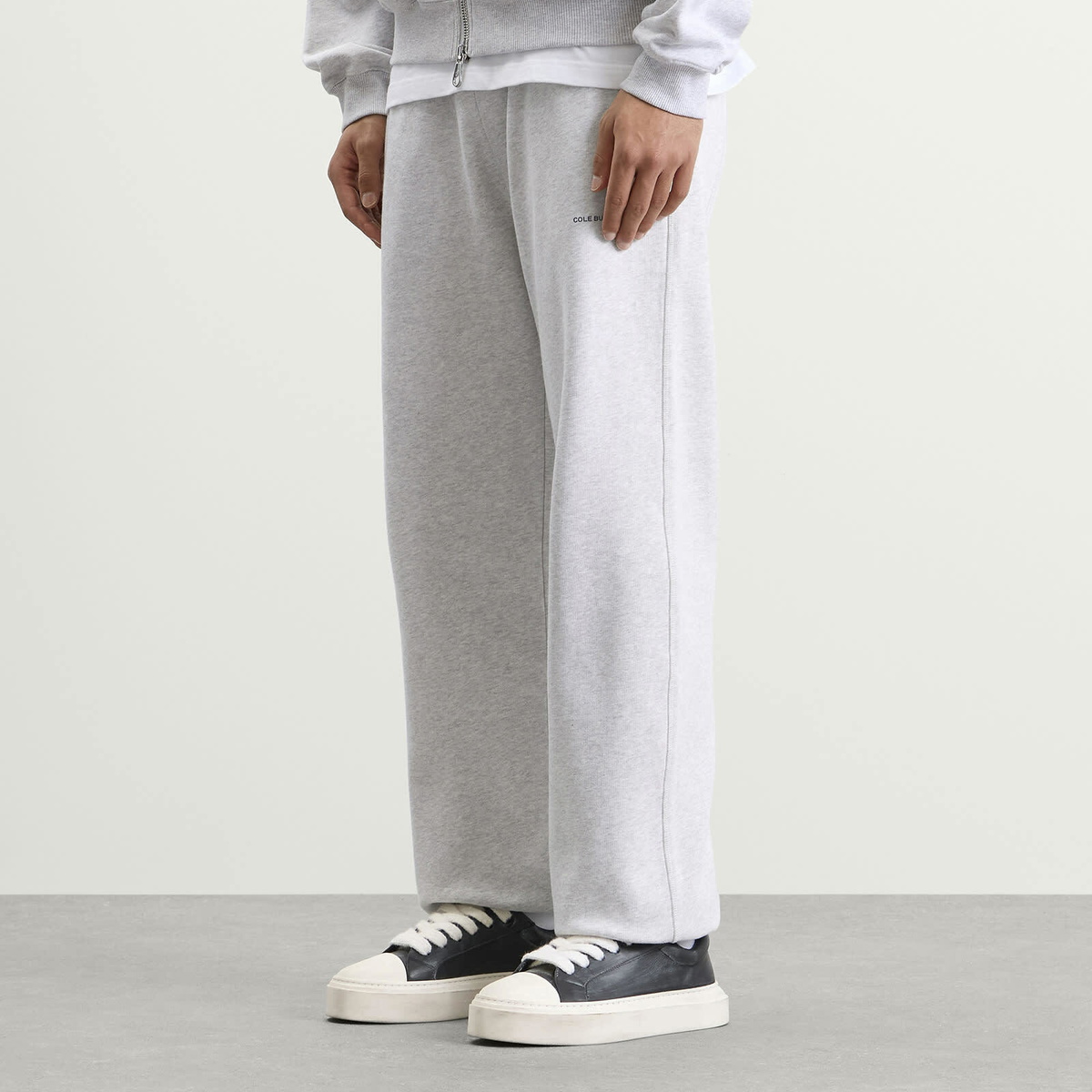 Cole Buxton Men's Mini Logo Sweatpants in Light Grey Marl