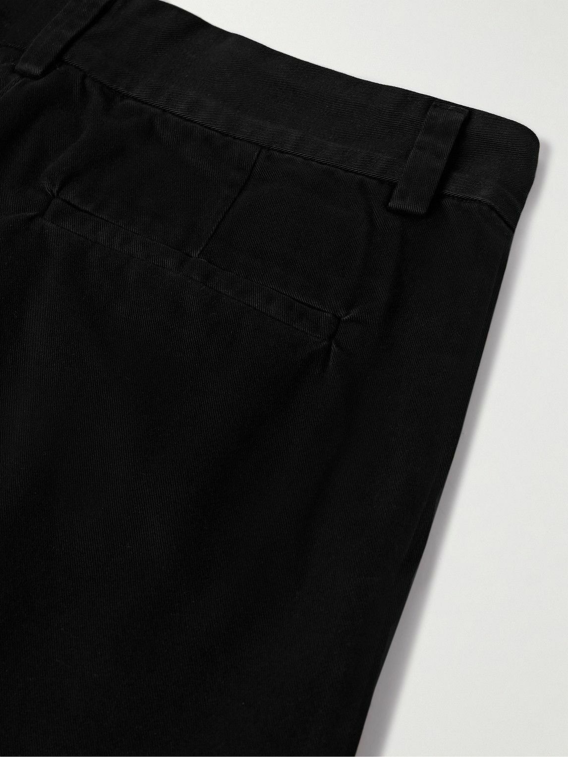 AGOLDE - Slater Straight-Leg Pleated Cotton-Twill Trousers - Black
