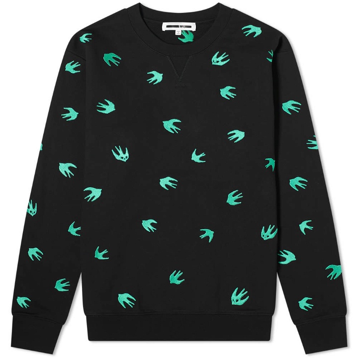 Photo: McQ Alexander McQueen All Over Embroidered Swallow Crew Sweat