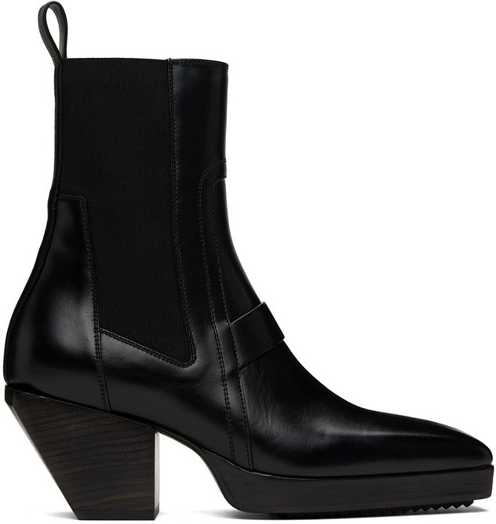 Photo: Rick Owens Black Leather Silver Boots