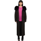 Mr and Mrs Italy SSENSE Exclusive Black Fur Long Jazzy Coat