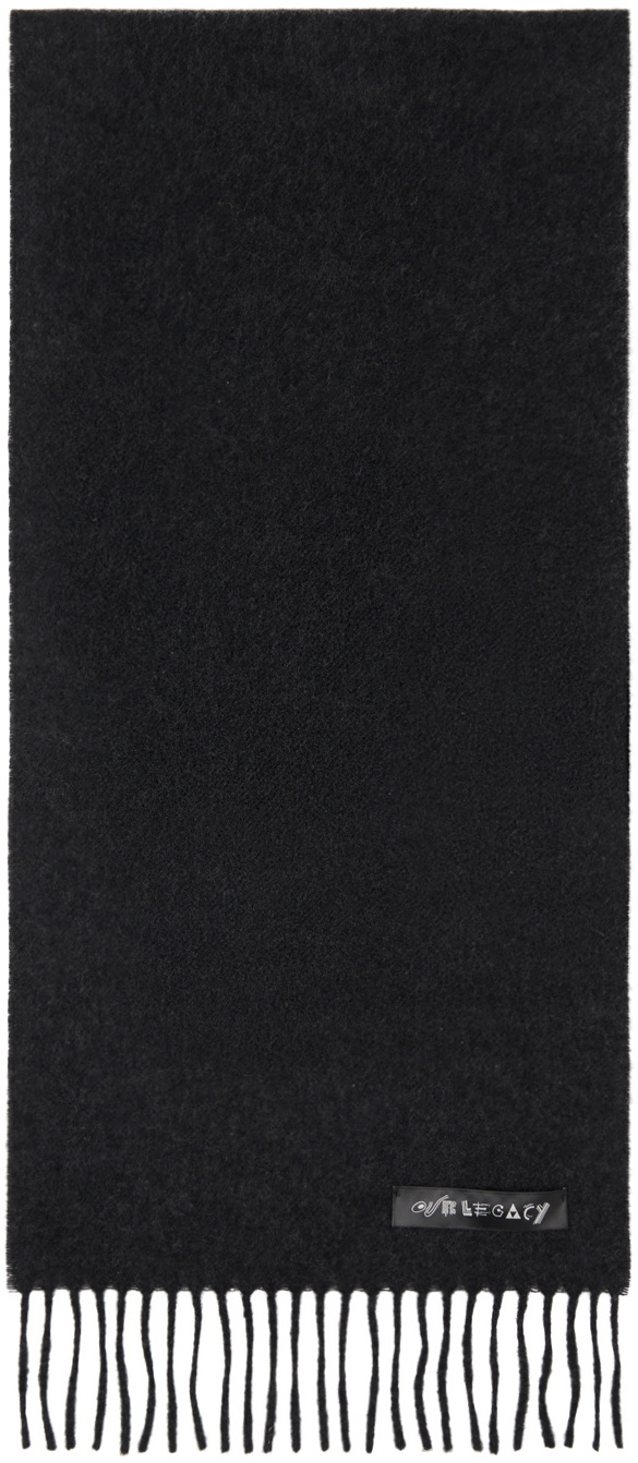 Our Legacy - Miniature Scarf Black Fuzzy Alpaca