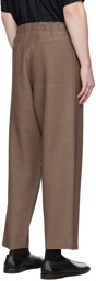HOMME PLISSÉ ISSEY MIYAKE Brown Inlaid Trousers