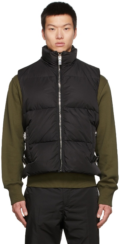 Photo: Givenchy Black 4G Buckle Puffer Vest