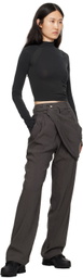 Hyein Seo Gray Belt Bag Trousers
