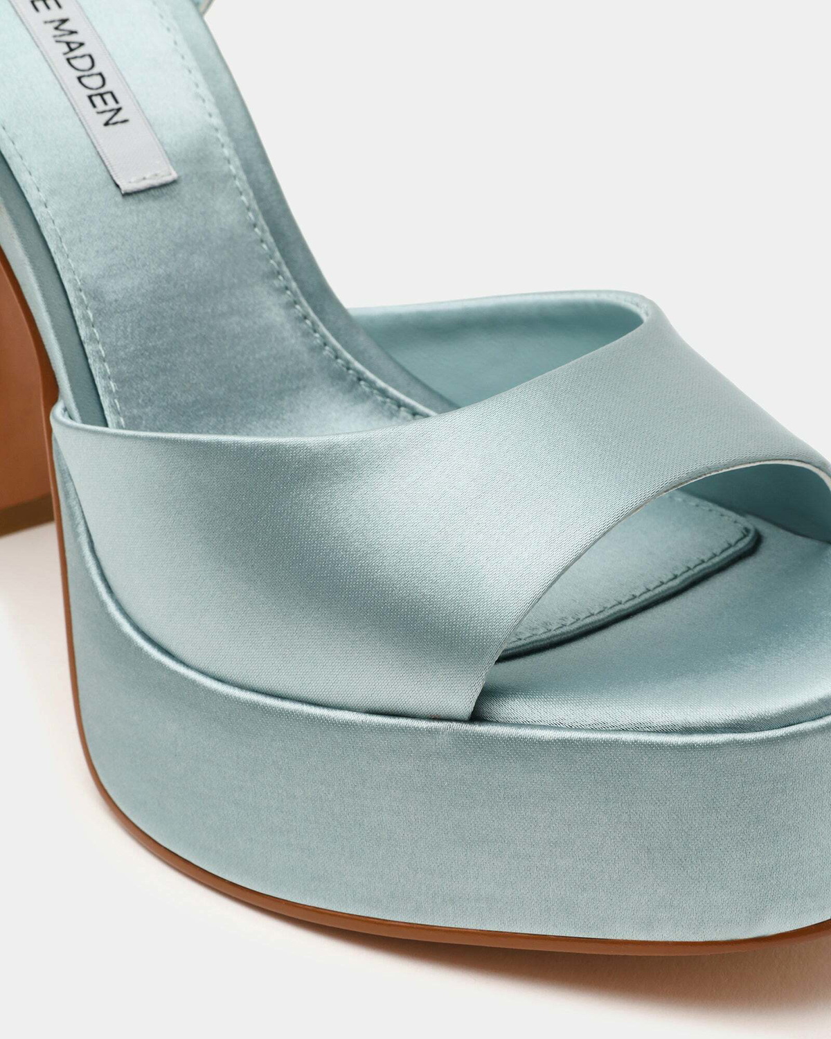 Steve Madden Liandra Heels in Green Satin
