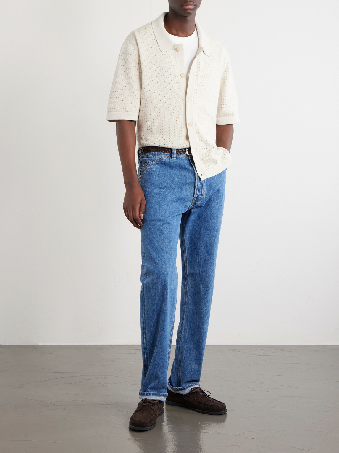 Corridor - Pointelle-Knit Organic Cotton Shirt - Neutrals