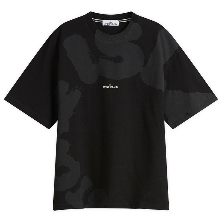 Photo: Stone Island Men's Whirlwind Type T-Shirt in Black