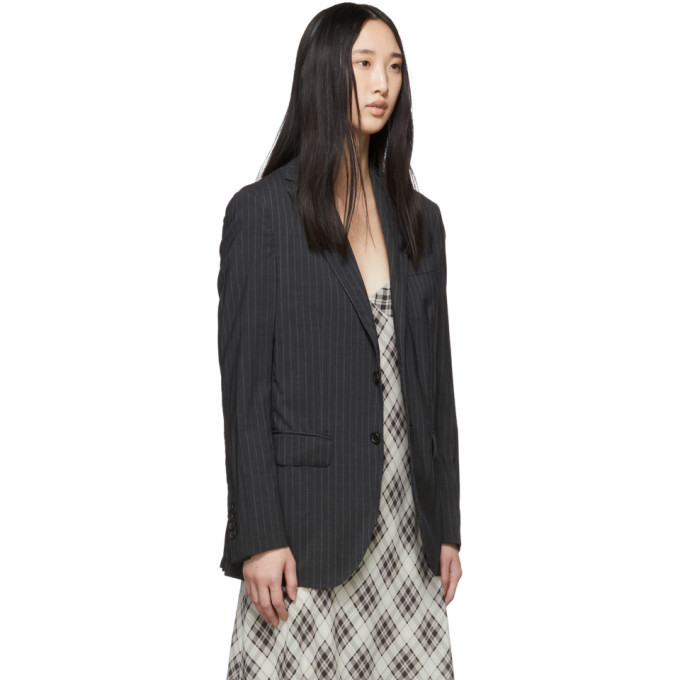 R13 Grey Stripe Boyfriend Blazer R13