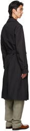 Dries Van Noten Black Cotton Trench Coat