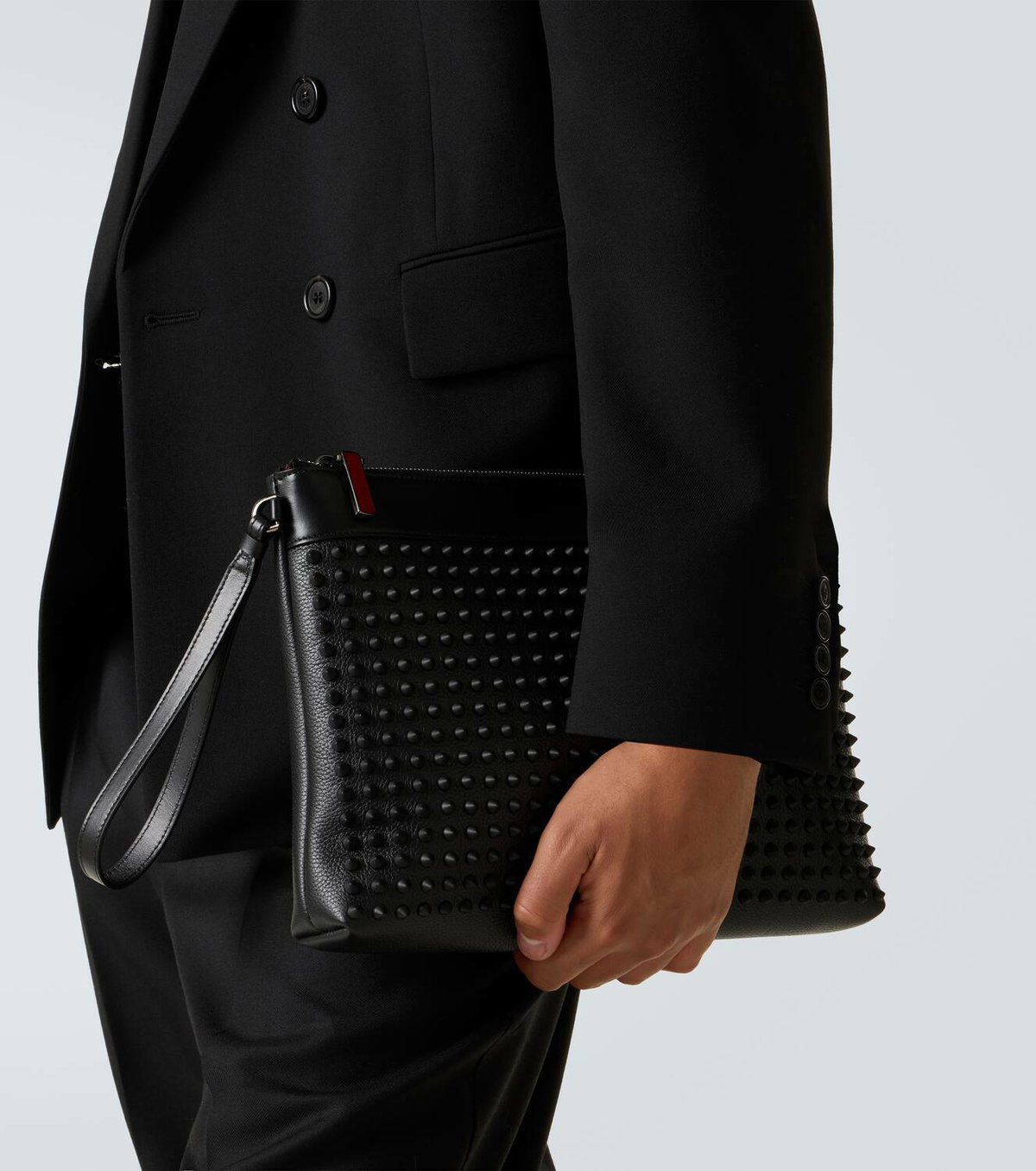 Christian Louboutin Funky stud-embellished leather pouch