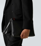 Christian Louboutin Funky stud-embellished leather pouch