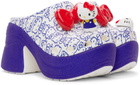 Crocs White & Blue Hello Kitty Siren Heels