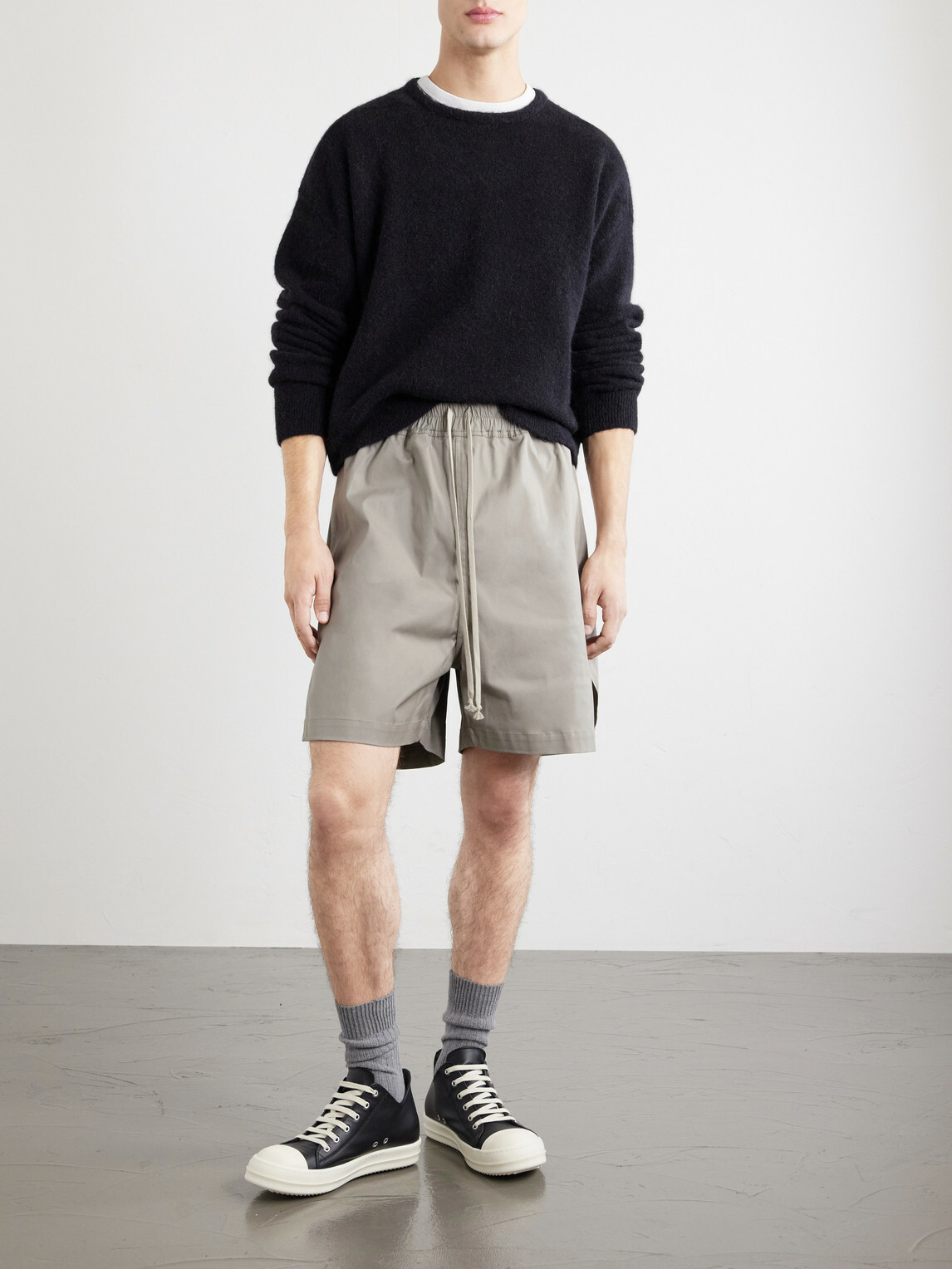 Rick Owens - Alpaca Wool-Blend Crewneck Sweater - Black