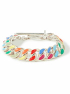 Fry Powers - Rainbow Silver and Enamel Chain Bracelet