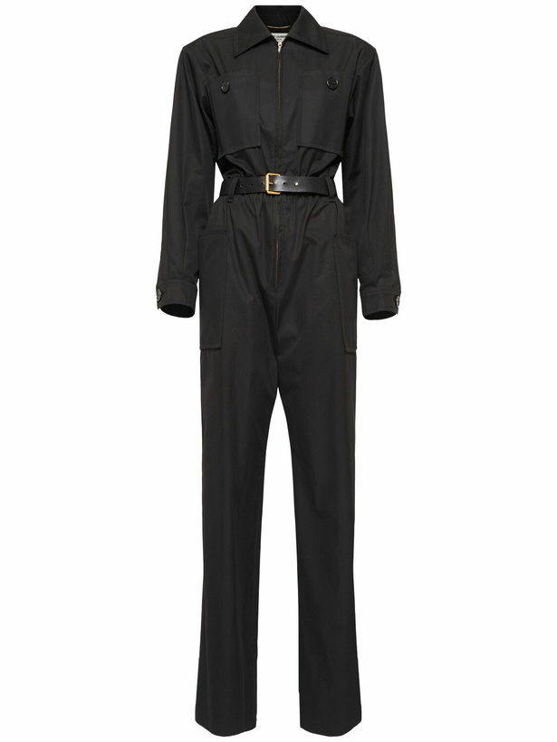 Photo: SAINT LAURENT Cotton Twill Jumpsuit
