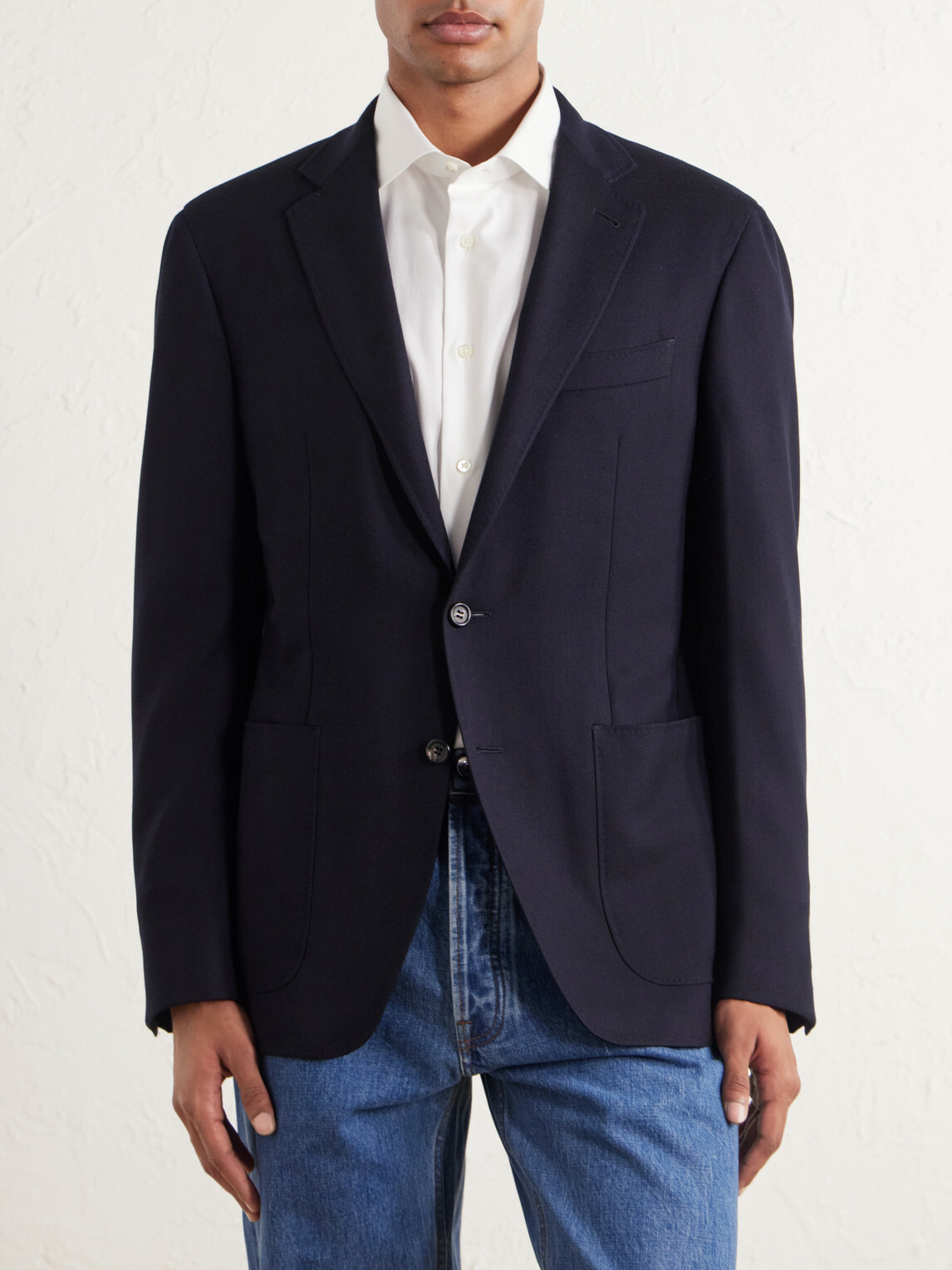 Canali - Kei Wool-Blend Blazer - Blue