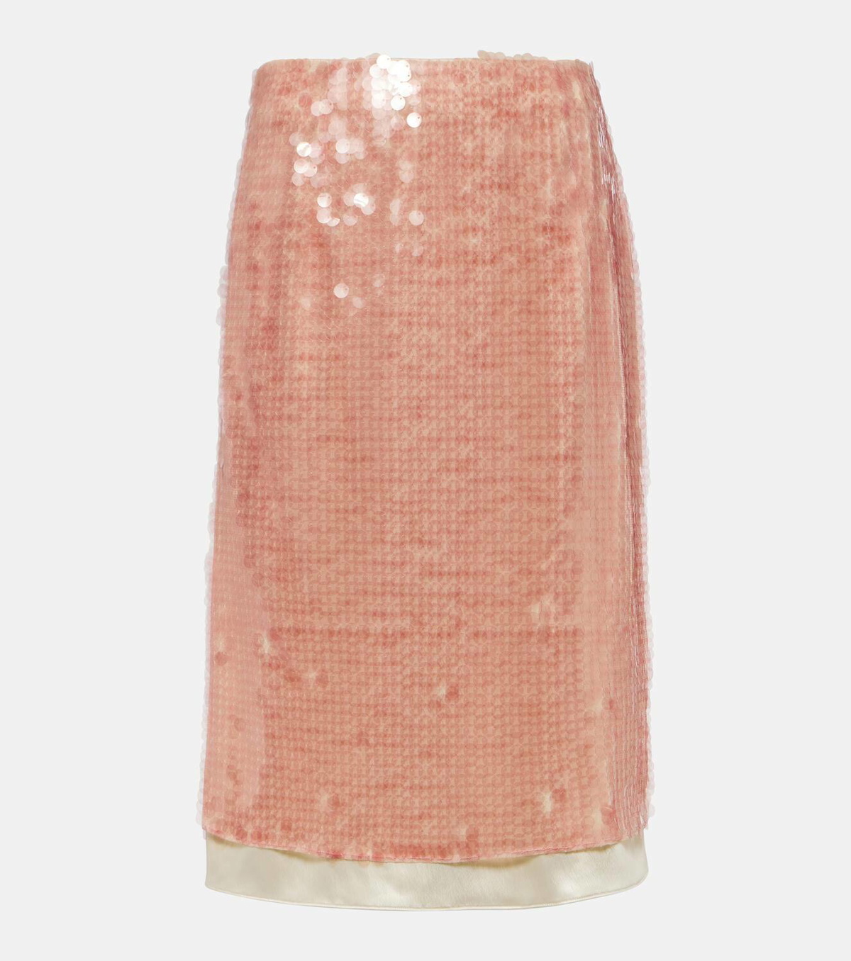 Xu Zhi Sequined organza midi skirt