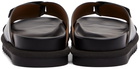 Dries Van Noten Black Leather Criss-Cross Sandals