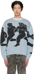 Carne Bollente SSENSE Exclusive Blue In-Depends Day Sweater